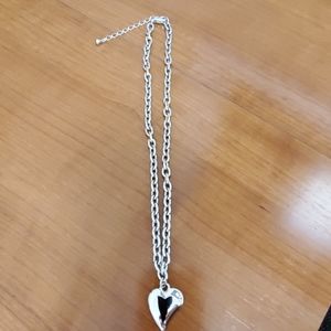 🎉SALE 🎉 2 FOR $15 Silver Puff Heart Necklace